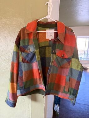 Cleo+Wolf Multicolor Plaid Jean Jacket - Women's